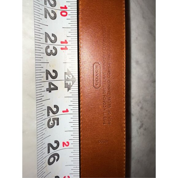 Small authentic leather coach belt - Picture 5 of 9